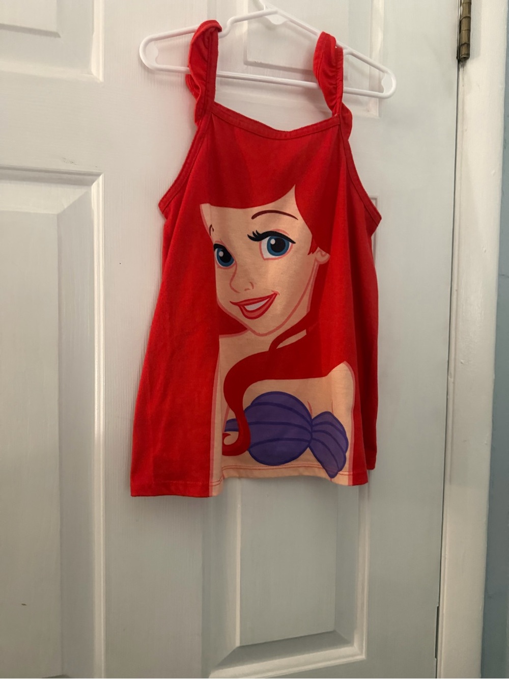 Disney The Little Mermaid Ariel Girls Graphic Tank Top Size 7/8